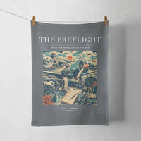 Thumbnail for VINTAGE G4138 - The Preflight - Designed Towels design on gray