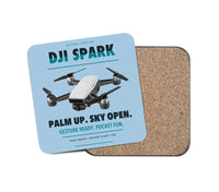Thumbnail for DJI Spark design on light blue 1 piece coaster