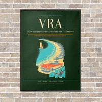 Thumbnail for Juan Gualberto Gómez Airport VRA — Varadero vertical canvas print - framed - dark green background