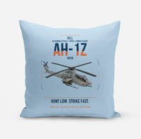 Thumbnail for Bell AH-1Z Viper design on light blue pillow