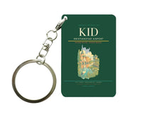 Thumbnail for Kristianstad Airport (KID) design on dark green key chain