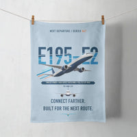 Thumbnail for Embraer E195-E2 design on light blue towel