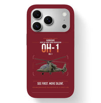 Thumbnail for Kawasaki OH-1 design on dark red magsafe iphone case, for iPhone 17 Pro