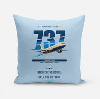 Thumbnail for Boeing 737-400 Classic design on light blue pillow