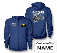Thumbnail for Customisable Airbus A350 Hoodie - view 5