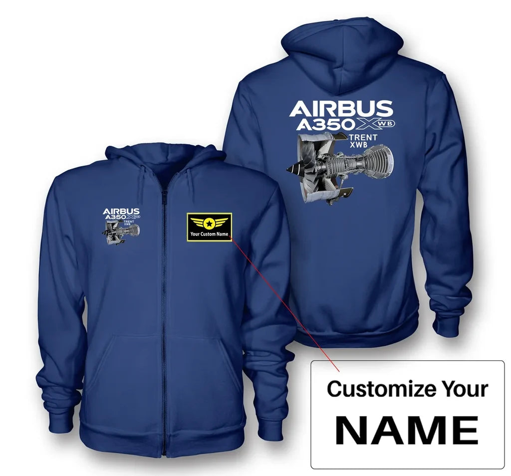 Customisable Airbus A350 Hoodie - view 5
