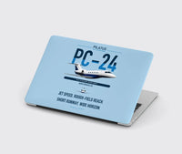 Thumbnail for Pilatus PC-24 design on light blue MacBook case