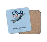 Thumbnail for Dassault Rafale C — F3-R standard design on light blue 1 piece coaster