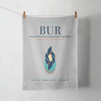 Thumbnail for Hollywood Burbank Airport (BUR) design on light gray towel