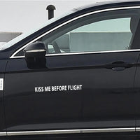 Thumbnail for KISS ME BEFORE FLIGHT Car Sticker - view 5
