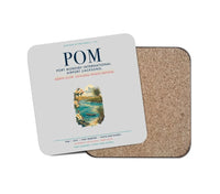 Thumbnail for Port Moresby International Airport (POM) design on light gray 1 piece coaster