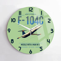 Thumbnail for F-104C Starfighter design on light green no frame wall clock