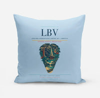 Thumbnail for Leon-Mba International Airport (LBV) design on light blue pillow