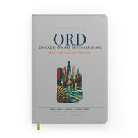 Thumbnail for Chicago O'Hare International Airport (ORD) design on light gray notebook