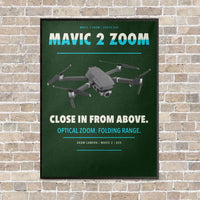 Thumbnail for DJI Mavic 2 Zoom vertical canvas print - framed - dark green background