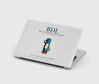 Thumbnail for Bradley International Airport (BDL) design on light gray MacBook case