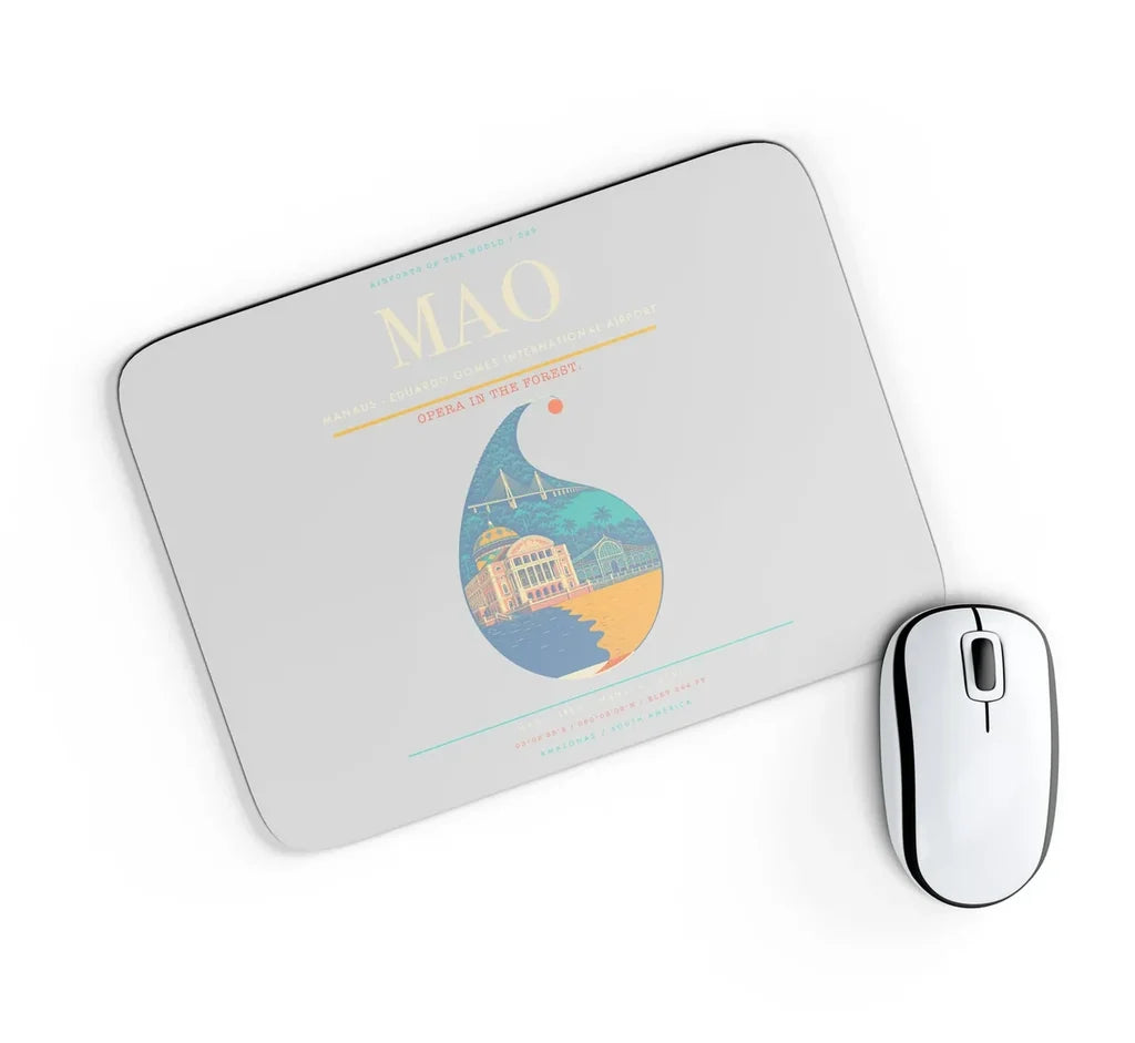 Manaus - Eduardo Gomes International Airport MAO Mouse-Pad Rectangle - Light Gray