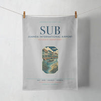 Thumbnail for Juanda International Airport Surabaya (SUB) design on light gray towel
