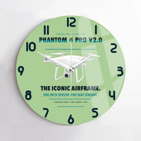Thumbnail for DJI Phantom 4 Pro V2.0 design on light green no frame wall clock