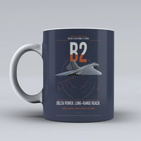Thumbnail for Avro Vulcan B2 design on dark blue ceramic mug, double-side print