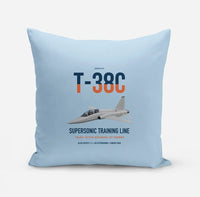 Thumbnail for T-38C Talon design on light blue pillow