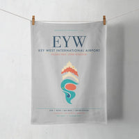 Thumbnail for Key West International Airport (EYW) design on light gray towel