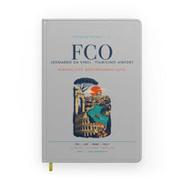 Thumbnail for Rome Leonardo da Vinci Fiumicino Airport (FCO) design on light gray notebook