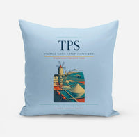Thumbnail for Vincenzo Florio Airport Trapani-Birgi (TPS) design on light blue pillow