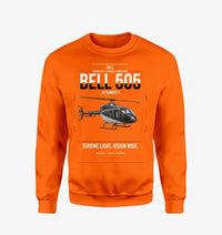 Thumbnail for Bell 505 Jet Ranger X design on orange sweatshirt