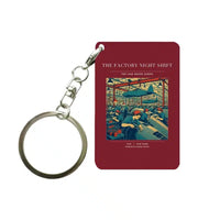 Thumbnail for VINTAGE G4502 - The Factory Night Shift - Designed Key Chain design on darkred