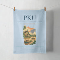 Thumbnail for Sultan Syarif Kasim II International Airport (PKU) design on light blue towel