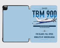 Thumbnail for Daher TBM 900 design on light blue ipad tablet case