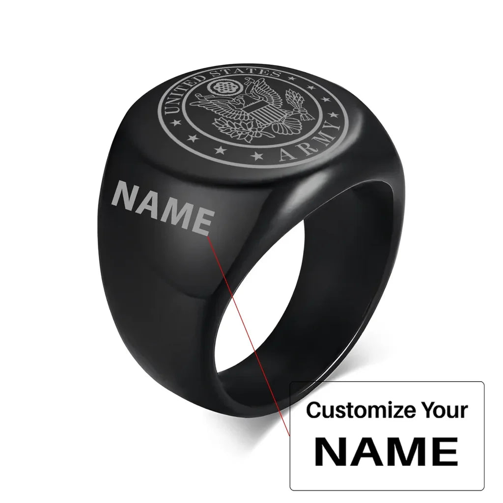 Customisable Army Design 20MM Stainless Steel Ring - view 5