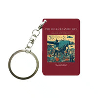 Thumbnail for VINTAGE G4273 - The Hull Cleaning Day - Designed Key Chain design on darkred