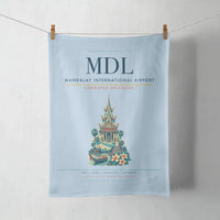 Thumbnail for Mandalay International Airport (MDL) design on light blue towel