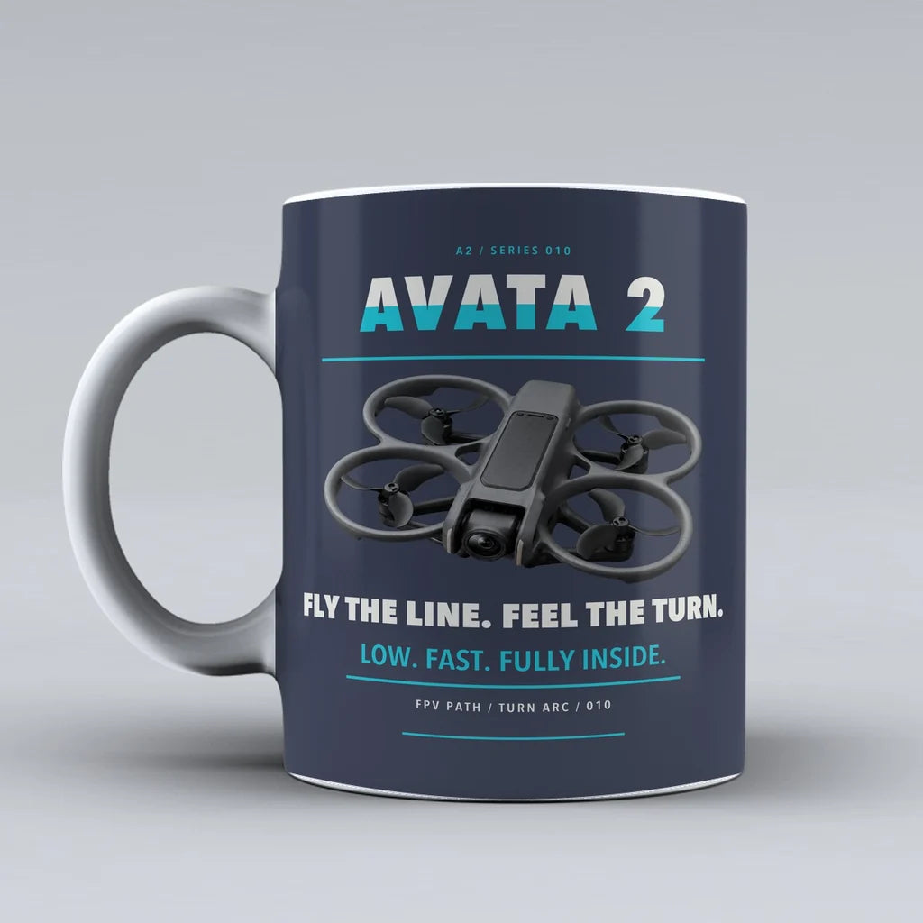 Avata 2 Mug design on dark blue dji