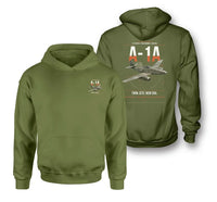 Thumbnail for Messerschmitt Me 262A-1a design on green army double-side hoodie, double-side print