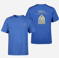 Thumbnail for Moi International Airport (MBA) design printed on blue double-side t-shirt