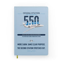 Thumbnail for Cessna Citation 550 - Citation II design on light blue notebook