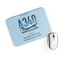 Thumbnail for Airbus A340-300 design on light blue rectangle mouse pad