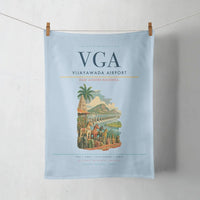 Thumbnail for Vijayawada Airport (VGA) design on light blue towel
