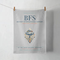 Thumbnail for Belfast International Airport (BFS) design on light gray towel