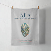 Thumbnail for Almaty International Airport (ALA) design on light gray towel