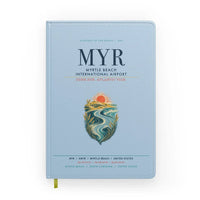 Thumbnail for Myrtle Beach International Airport (MYR) design on light blue notebook