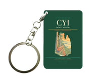 Thumbnail for Chiayi Airport (CYI) design on dark green key chain