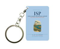 Thumbnail for Long Island MacArthur Airport (ISP) design on light blue key chain