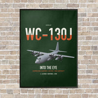 Thumbnail for WC-130J Hurricane Hunter vertical canvas print - framed - dark green background