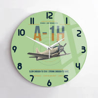 Thumbnail for A-1H Skyraider design on light green no frame wall clock