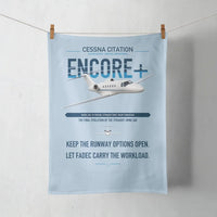 Thumbnail for Cessna Citation Encore+ design on light blue towel
