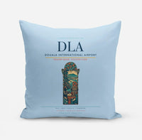 Thumbnail for Douala International Airport (DLA) design on light blue pillow